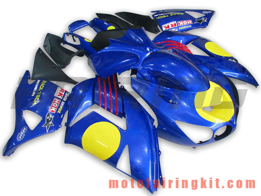 Kits de carenado aptos para ZX14R ZX-14R ZZ-R1400 2006 2007 2008 2009 2010 2011 Molde de inyección de plástico ABS Carrocería completa para motocicleta Marco de carrocería de posventa (azul y amarillo) B010