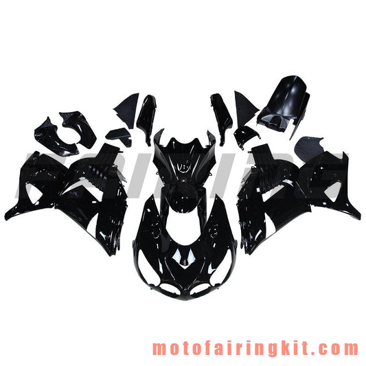 Fairing Kits Fit for ZX14R ZX-14R ZZ-R1400 2006 2007 2008 2009 2010 2011 Plastic ABS Injection Mold Complete Motorcycle Body Aftermarket Bodywork Frame (Black) B018