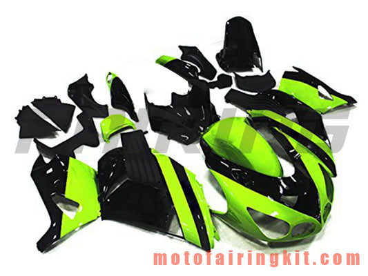 フェアリングキット ZX14R ZX-14R ZZ-R1400 2006 2007 2008 2009 2010 2011 プラスチック ABS 射出成形 完全なオートバイボディ アフターマーケットボディワークフレーム (ブラック &amp; グリーン) B019