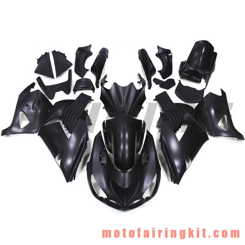 Fairing Kits Fit for ZX14R ZX-14R ZZ-R1400 2006 2007 2008 2009 2010 2011 Plastic ABS Injection Mold Complete Motorcycle Body Aftermarket Bodywork Frame (Black) B020