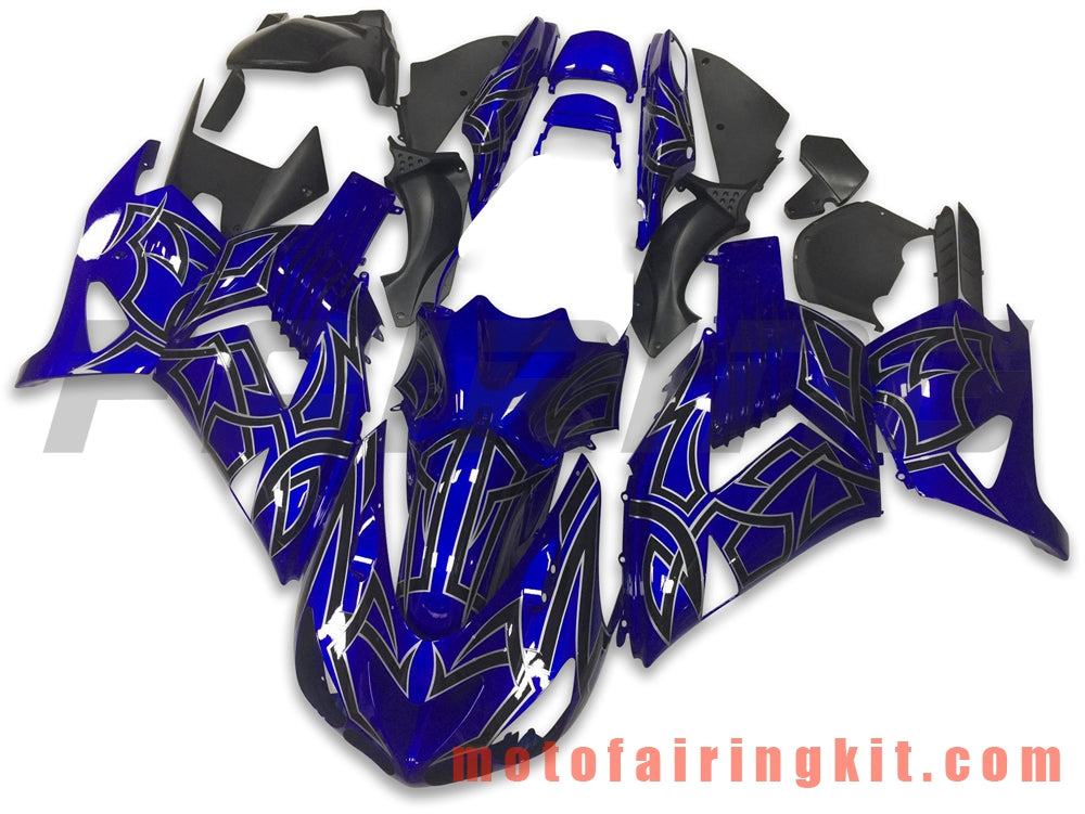 Fairing Kits Fit for ZX14R ZX-14R ZZ-R1400 2006 2007 2008 2009 2010 2011 Plastic ABS Injection Mold Complete Motorcycle Body Aftermarket Bodywork Frame (Blue) B028