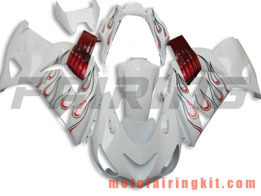 Fairing Kits Fit for ZX14R ZX-14R ZZ-R1400 2006 2007 2008 2009 2010 2011 Plastic ABS Injection Mold Complete Motorcycle Body Aftermarket Bodywork Frame (White & Red) B031