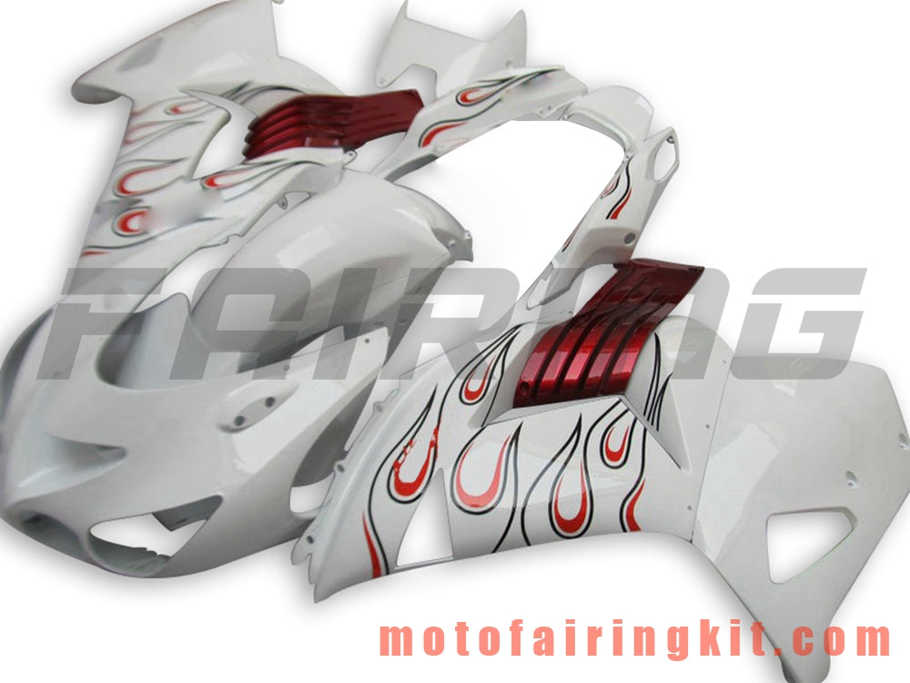 Fairing Kits Fit for ZX14R ZX-14R ZZ-R1400 2006 2007 2008 2009 2010 2011 Plastic ABS Injection Mold Complete Motorcycle Body Aftermarket Bodywork Frame (White & Red) B031