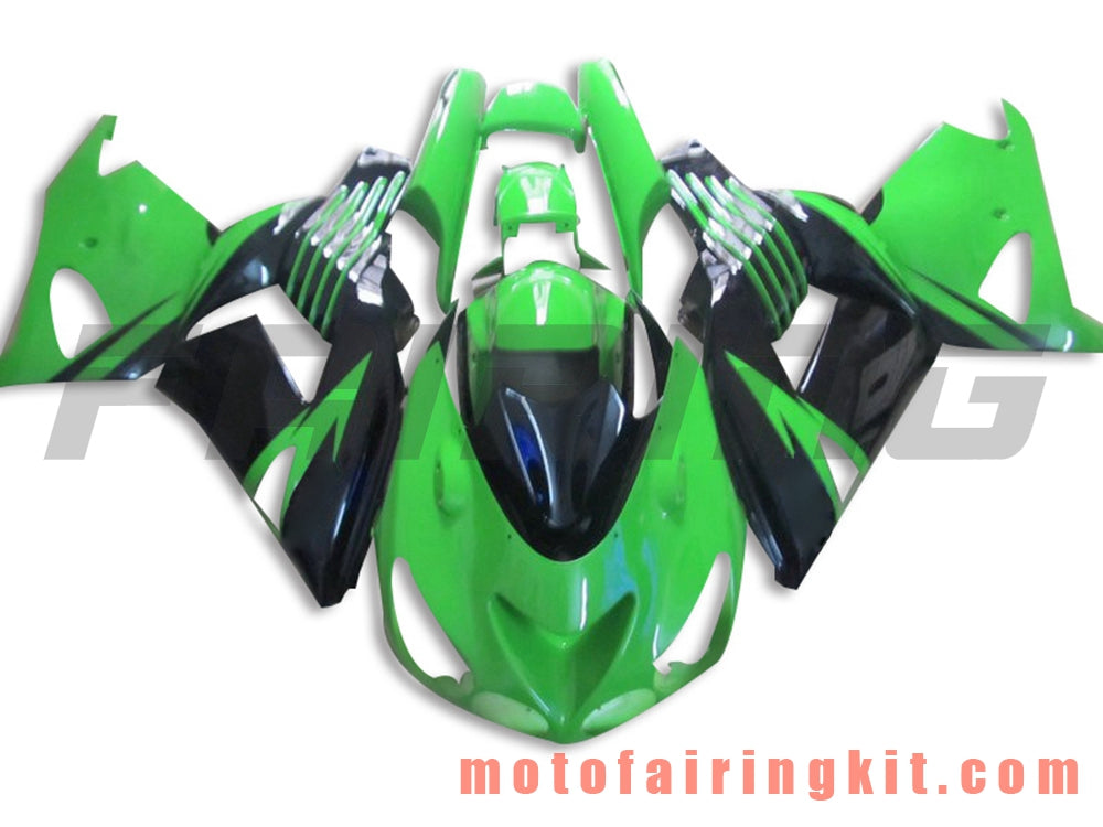 Fairing Kits Fit for ZX14R ZX-14R ZZ-R1400 2006 2007 2008 2009 2010 2011 Plastic ABS Injection Mold Complete Motorcycle Body Aftermarket Bodywork Frame (Green & Black) B032