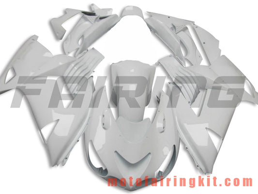 Fairing Kits Fit for ZX14R ZX-14R ZZ-R1400 2006 2007 2008 2009 2010 2011 Plastic ABS Injection Mold Complete Motorcycle Body Aftermarket Bodywork Frame (White) B033