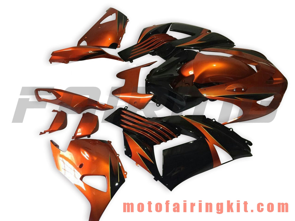 Fairing Kits Fit for ZX14R ZX-14R ZZ-R1400 2006 2007 2008 2009 2010 2011 Plastic ABS Injection Mold Complete Motorcycle Body Aftermarket Bodywork Frame (Orange & Black) B040