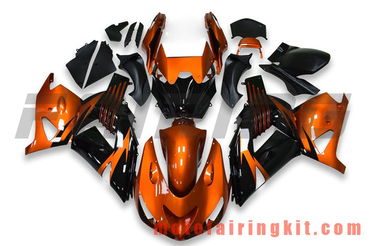 Fairing Kits Fit for ZX14R ZX-14R ZZ-R1400 2006 2007 2008 2009 2010 2011 Plastic ABS Injection Mold Complete Motorcycle Body Aftermarket Bodywork Frame (Orange & Black) B042