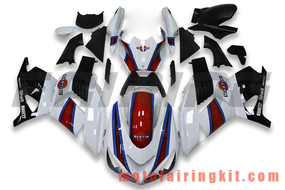 Fairing Kits Fit for ZX14R ZX-14R ZZ-R1400 2006 2007 2008 2009 2010 2011 Plastic ABS Injection Mold Complete Motorcycle Body Aftermarket Bodywork Frame (White & Red) B044