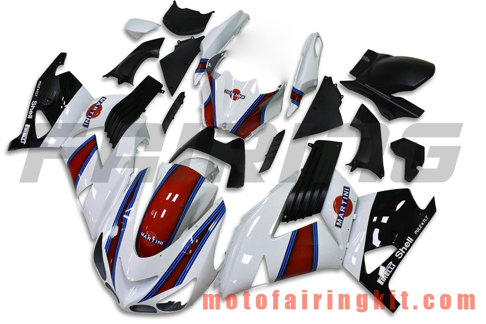 Kits de carenado aptos para ZX14R ZX-14R ZZ-R1400 2006 2007 2008 2009 2010 2011 Molde de inyección de plástico ABS Carrocería completa para motocicleta Marco de carrocería de posventa (blanco y rojo) B044