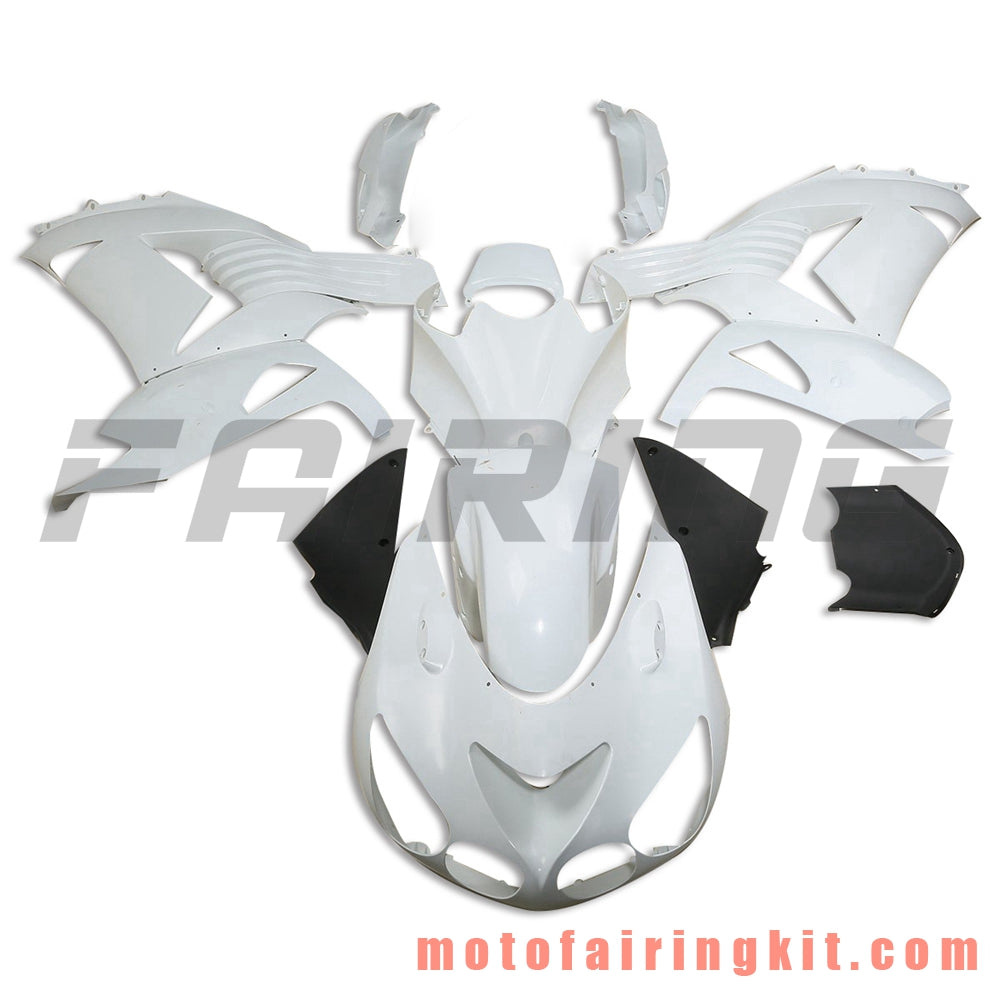 Kits de carenado aptos para ZX14R ZX-14R ZZ-R1400 2006 2007 2008 2009 2010 2011 Molde de inyección de plástico ABS Carrocería completa para motocicleta Marco de carrocería de posventa (sin pintar) BBB1