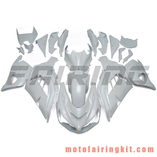 Kits de carenado aptos para ZX14R ZX-14R ZZ-R1400 2012 2013 2014 2015 2016 2017 2018 2019 Molde de inyección de plástico ABS Carrocería completa para motocicleta Carrocería del mercado de accesorios Marco (blanco) B001