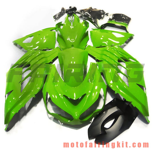 Fairing Kits Fit for ZX14R ZX-14R ZZ-R1400 2012 2013 2014 2015 2016 2017 2018 2019 Plastic ABS Injection Mold Complete Motorcycle Body Aftermarket Bodywork Frame (Green) B004