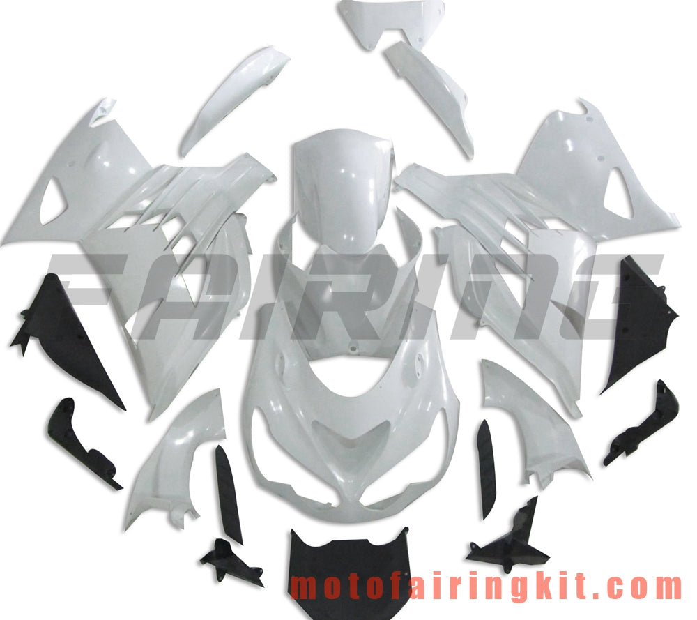 Fairing Kits Fit for ZX14R ZX-14R ZZ-R1400 2012 2013 2014 2015 2016 2017 2018 2019 Plastic ABS Injection Mold Complete Motorcycle Body Aftermarket Bodywork Frame (White) B007