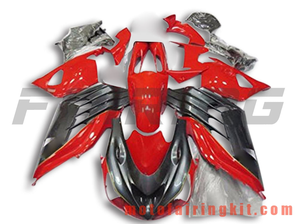 Fairing Kits Fit for ZX14R ZX-14R ZZ-R1400 2012 2013 2014 2015 2016 2017 2018 2019 Plastic ABS Injection Mold Complete Motorcycle Body Aftermarket Bodywork Frame (Red & Black) B008