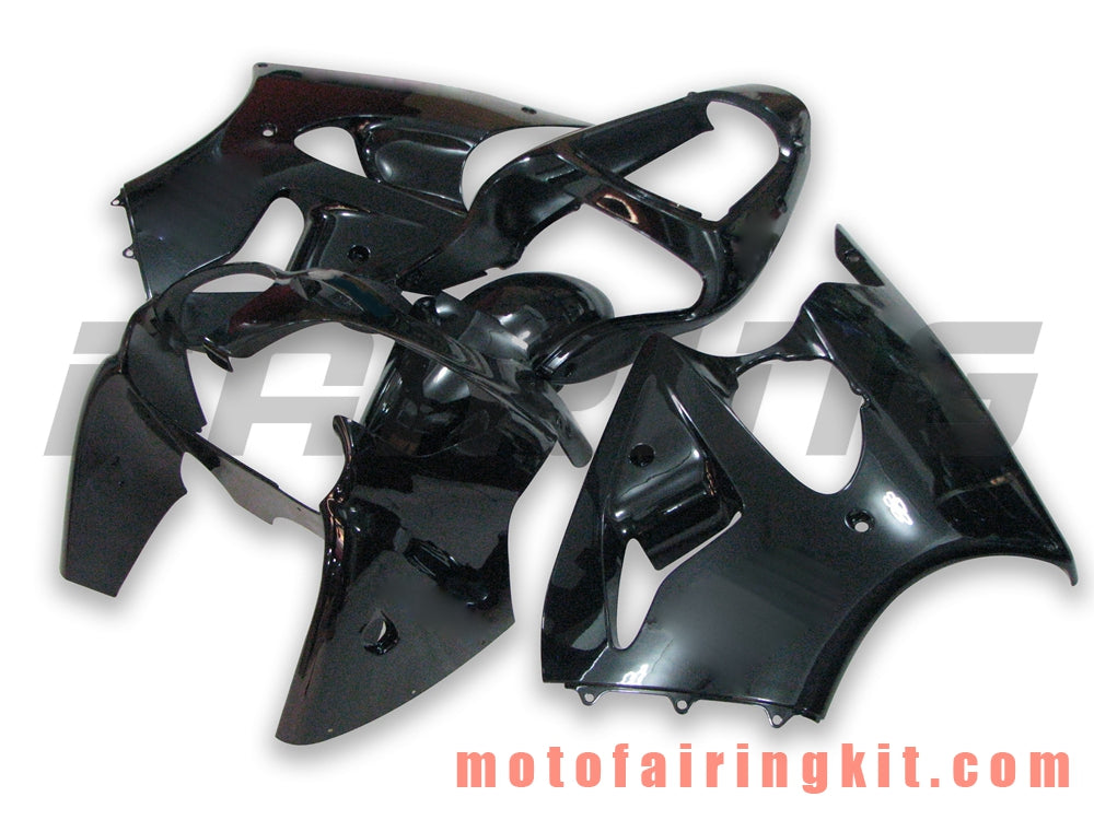 Kits de carenado aptos para ZX6R ZX-6R 636 2000 2001 2002 ZX6R 00 01 02 Molde de inyección de plástico ABS Carrocería completa para motocicleta Carrocería del mercado de accesorios Marco (negro) B007