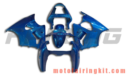 Kits de carenado aptos para ZX6R ZX-6R 636 2000 2001 2002 ZX6R 00 01 02 Molde de inyección de plástico ABS Carrocería completa para motocicleta Carrocería del mercado de accesorios Marco (azul) B009