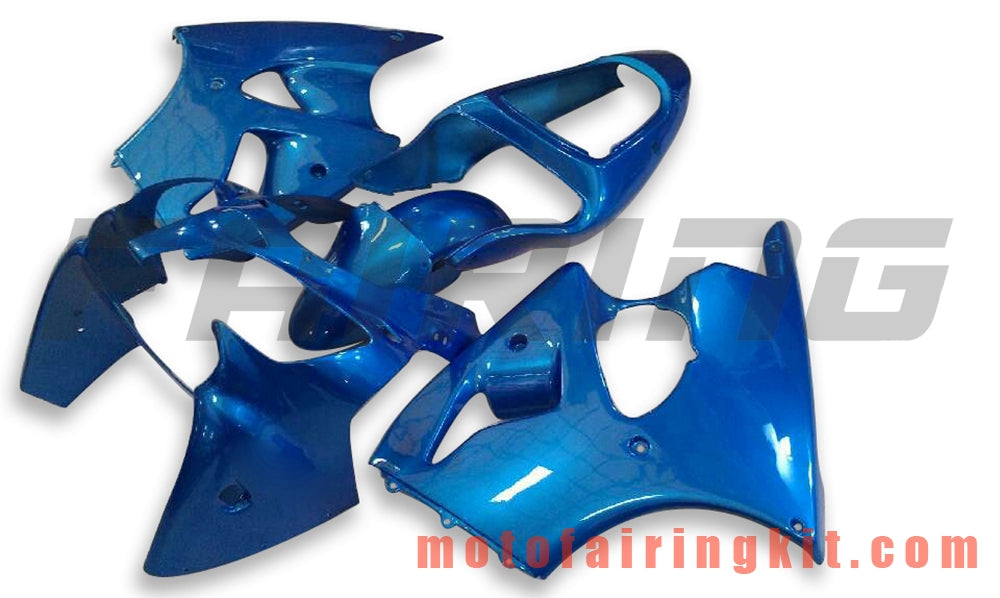 Kits de carenado aptos para ZX6R ZX-6R 636 2000 2001 2002 ZX6R 00 01 02 Molde de inyección de plástico ABS Carrocería completa para motocicleta Carrocería del mercado de accesorios Marco (azul) B009