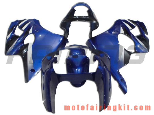 Kits de carenado aptos para ZX6R ZX-6R 636 2000 2001 2002 ZX6R 00 01 02 Molde de inyección de plástico ABS Carrocería completa para motocicleta Carrocería del mercado de accesorios Marco (azul y negro) B011