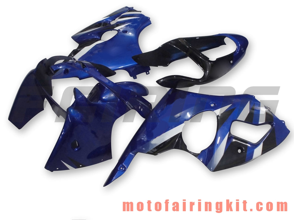 Fairing Kits Fit for ZX6R ZX-6R 636 2000 2001 2002 ZX6R 00 01 02 Plastic ABS Injection Mold Complete Motorcycle Body Aftermarket Bodywork Frame (Blue & Black) B011