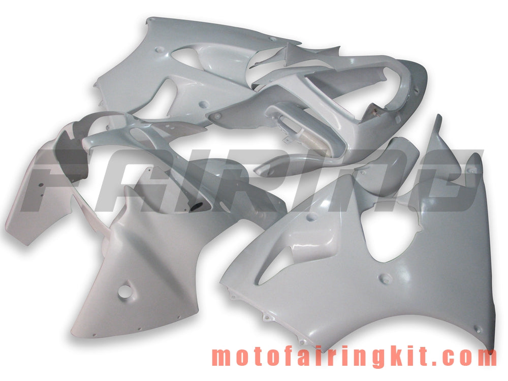 Fairing Kits Fit for ZX6R ZX-6R 636 2000 2001 2002 ZX6R 00 01 02 Plastic ABS Injection Mold Complete Motorcycle Body Aftermarket Bodywork Frame (White) B012