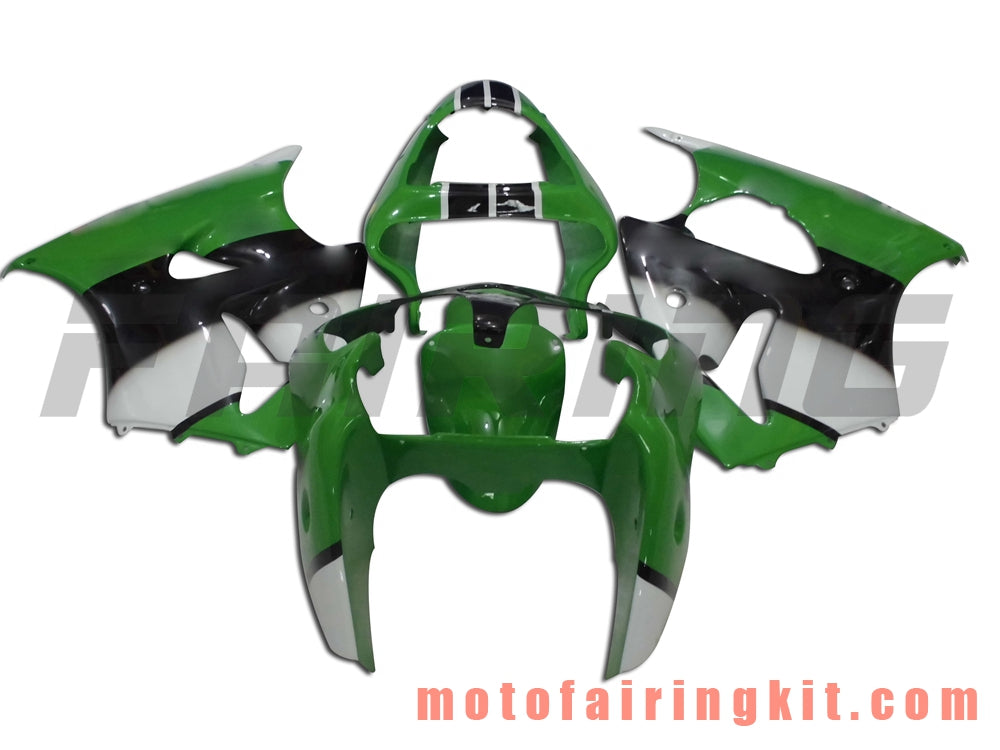 Fairing Kits Fit for ZX6R ZX-6R 636 2000 2001 2002 ZX6R 00 01 02 Plastic ABS Injection Mold Complete Motorcycle Body Aftermarket Bodywork Frame (Green & Black) B016