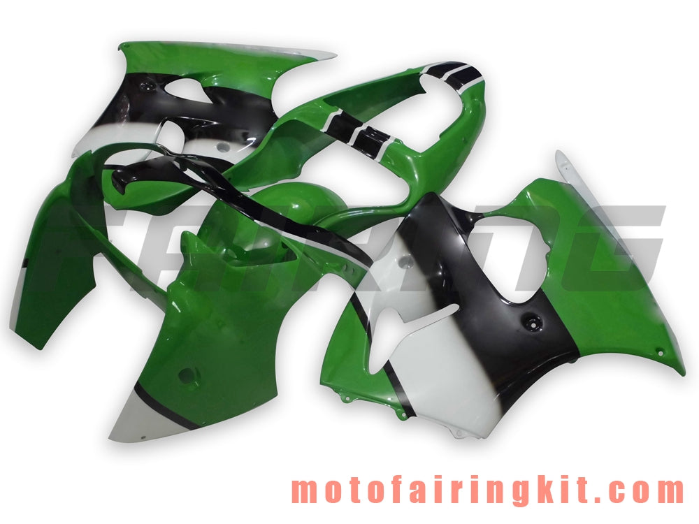 Fairing Kits Fit for ZX6R ZX-6R 636 2000 2001 2002 ZX6R 00 01 02 Plastic ABS Injection Mold Complete Motorcycle Body Aftermarket Bodywork Frame (Green & Black) B016