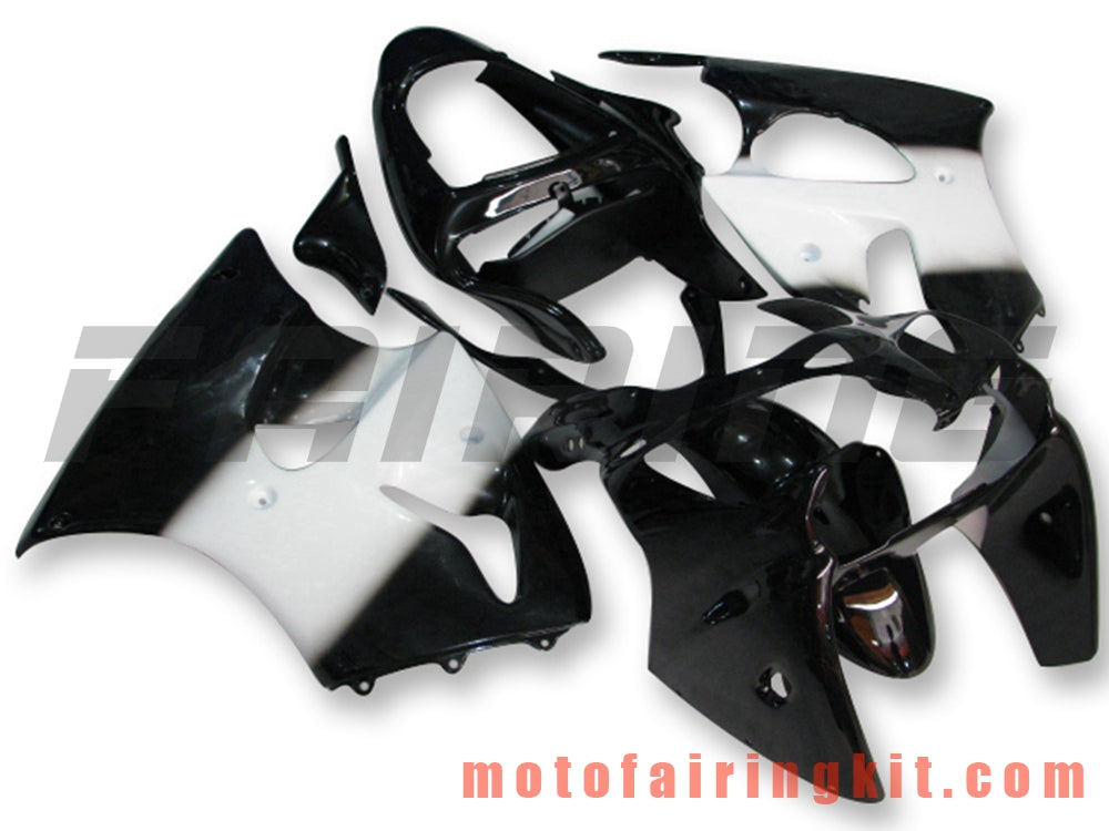 Fairing Kits Fit for ZX6R ZX-6R 636 2000 2001 2002 ZX6R 00 01 02 Plastic ABS Injection Mold Complete Motorcycle Body Aftermarket Bodywork Frame (Black & White) B017