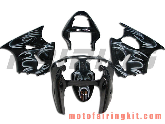 Fairing Kits Fit for ZX6R ZX-6R 636 2000 2001 2002 ZX6R 00 01 02 Plastic ABS Injection Mold Complete Motorcycle Body Aftermarket Bodywork Frame (Black) B018