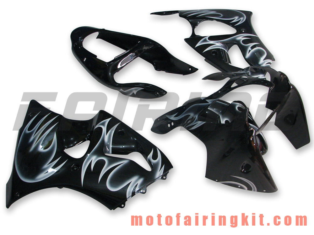 Fairing Kits Fit for ZX6R ZX-6R 636 2000 2001 2002 ZX6R 00 01 02 Plastic ABS Injection Mold Complete Motorcycle Body Aftermarket Bodywork Frame (Black) B018