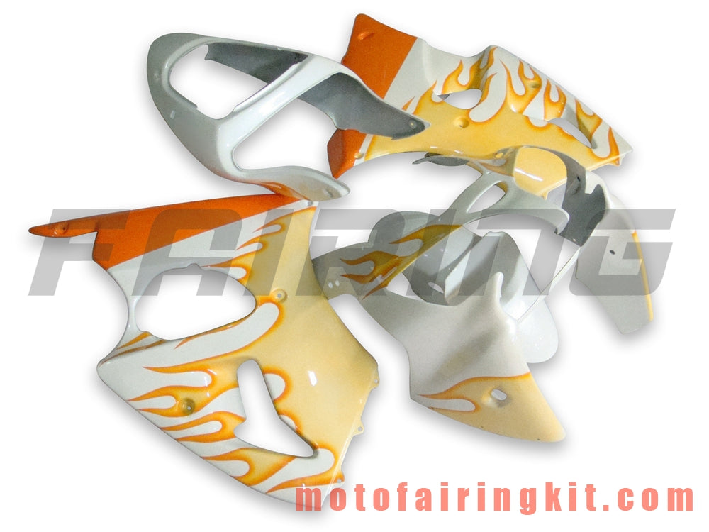 Fairing Kits Fit for ZX6R ZX-6R 636 2000 2001 2002 ZX6R 00 01 02 Plastic ABS Injection Mold Complete Motorcycle Body Aftermarket Bodywork Frame (Yellow & White) B019