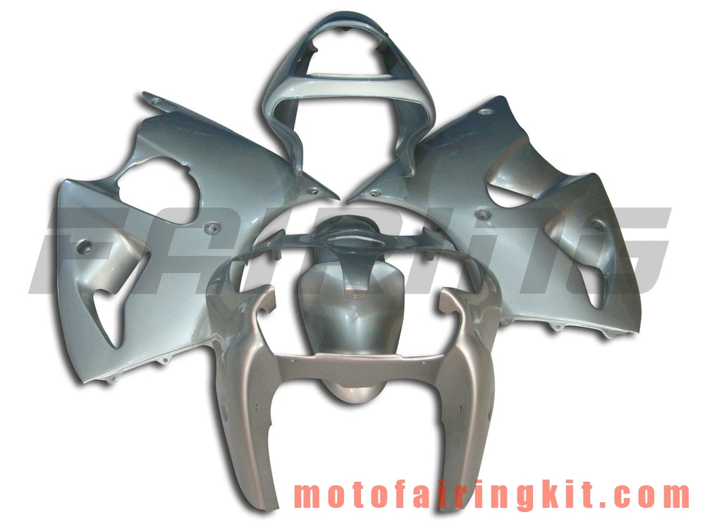 Fairing Kits Fit for ZX6R ZX-6R 636 2000 2001 2002 ZX6R 00 01 02 Plastic ABS Injection Mold Complete Motorcycle Body Aftermarket Bodywork Frame (Silver) B021