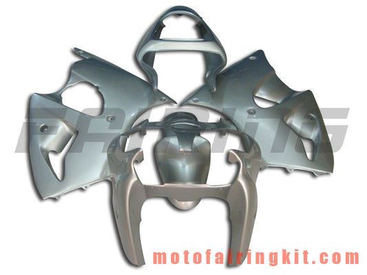 Kits de carenado aptos para ZX6R ZX-6R 636 2000 2001 2002 ZX6R 00 01 02 Molde de inyección de plástico ABS Carrocería completa para motocicleta Carrocería del mercado de accesorios Marco (plata) B021