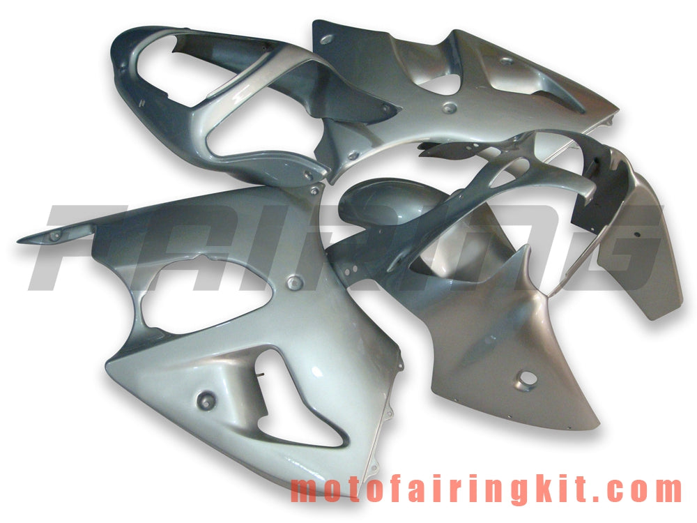 Fairing Kits Fit for ZX6R ZX-6R 636 2000 2001 2002 ZX6R 00 01 02 Plastic ABS Injection Mold Complete Motorcycle Body Aftermarket Bodywork Frame (Silver) B021