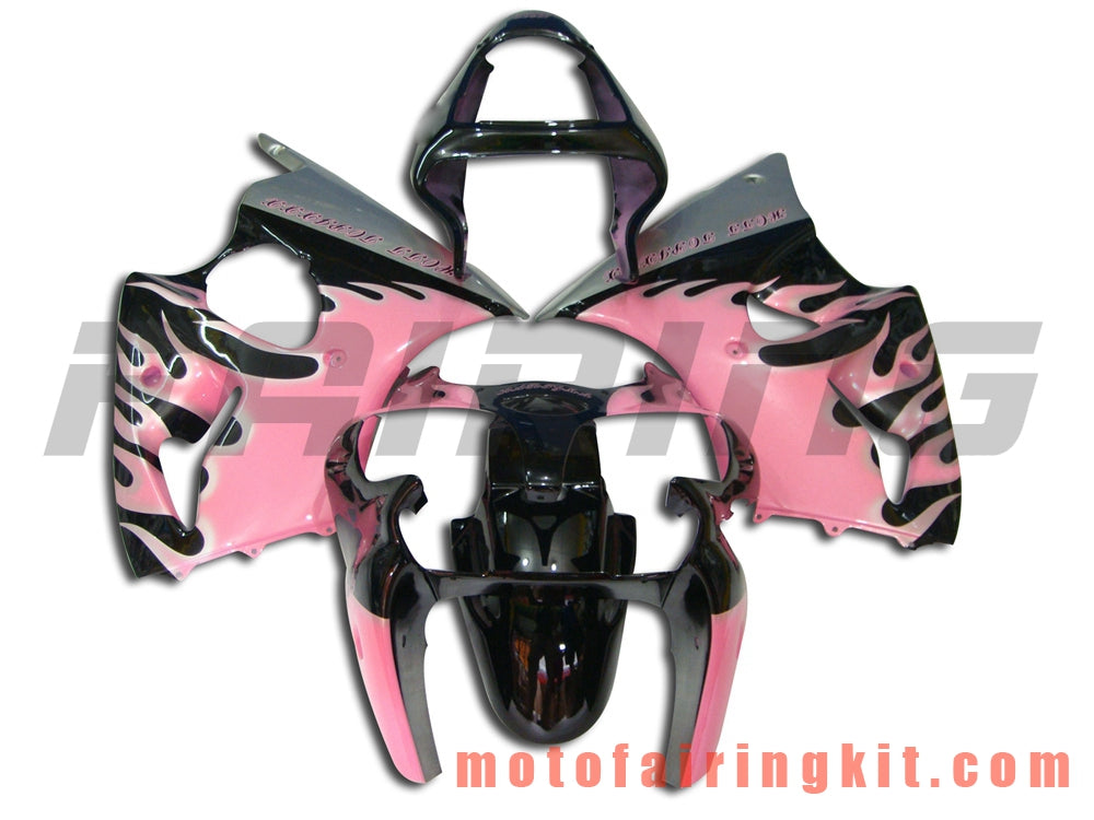 Kits de carenado aptos para ZX6R ZX-6R 636 2000 2001 2002 ZX6R 00 01 02 Molde de inyección de plástico ABS Carrocería completa para motocicleta Carrocería del mercado de accesorios Marco (rosa y negro) B022