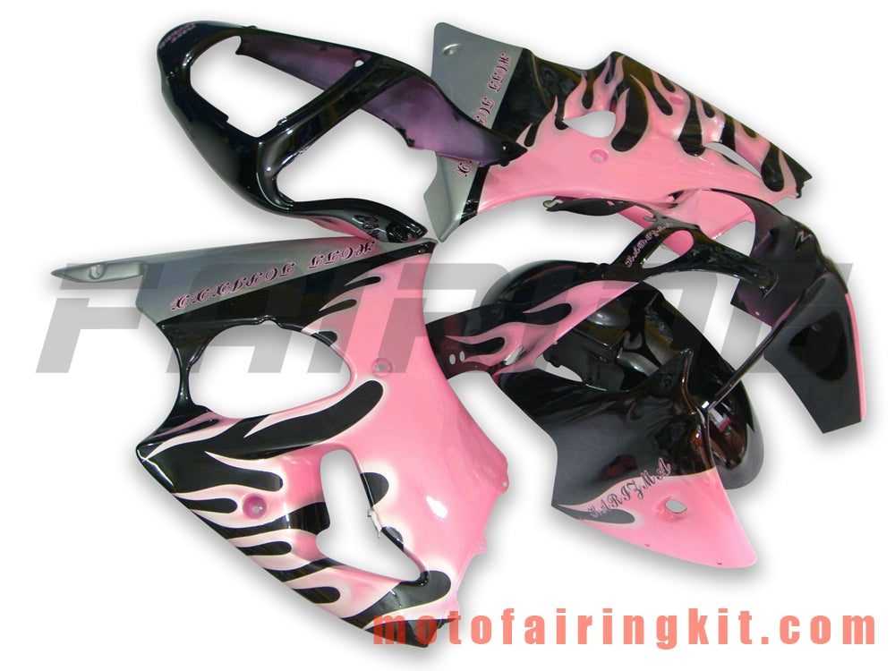 Fairing Kits Fit for ZX6R ZX-6R 636 2000 2001 2002 ZX6R 00 01 02 Plastic ABS Injection Mold Complete Motorcycle Body Aftermarket Bodywork Frame (Pink & Black) B022