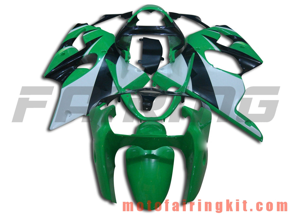 Fairing Kits Fit for ZX6R ZX-6R 636 2000 2001 2002 ZX6R 00 01 02 Plastic ABS Injection Mold Complete Motorcycle Body Aftermarket Bodywork Frame (Green & Black) B027