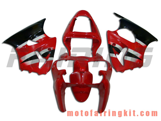 Kits de carenado aptos para ZX6R ZX-6R 636 2000 2001 2002 ZX6R 00 01 02 Molde de inyección de plástico ABS Carrocería completa para motocicleta Marco de carrocería de posventa (rojo y negro) B028