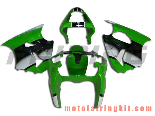 Kits de carenado aptos para ZX6R ZX-6R 636 2000 2001 2002 ZX6R 00 01 02 Molde de inyección de plástico ABS Carrocería completa para motocicleta Carrocería del mercado de accesorios Marco (verde y blanco) B034