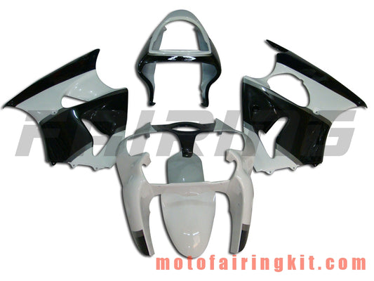 Fairing Kits Fit for ZX6R ZX-6R 636 2000 2001 2002 ZX6R 00 01 02 Plastic ABS Injection Mold Complete Motorcycle Body Aftermarket Bodywork Frame (Black & White) B037