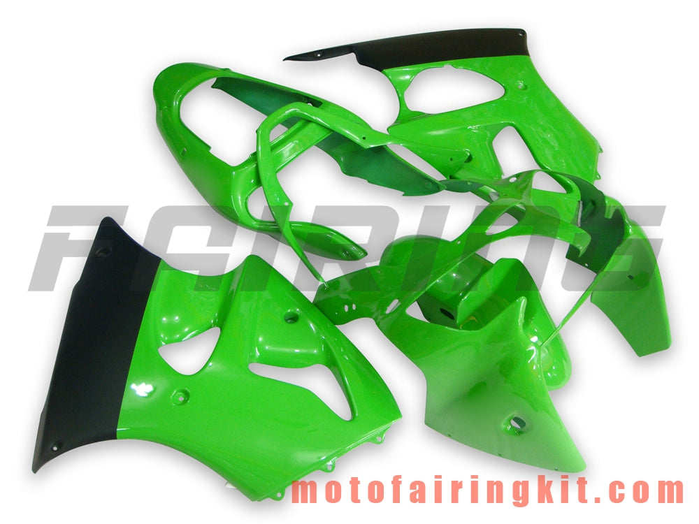 Fairing Kits Fit for ZX6R ZX-6R 636 2000 2001 2002 ZX6R 00 01 02 Plastic ABS Injection Mold Complete Motorcycle Body Aftermarket Bodywork Frame (Green & Black) B040