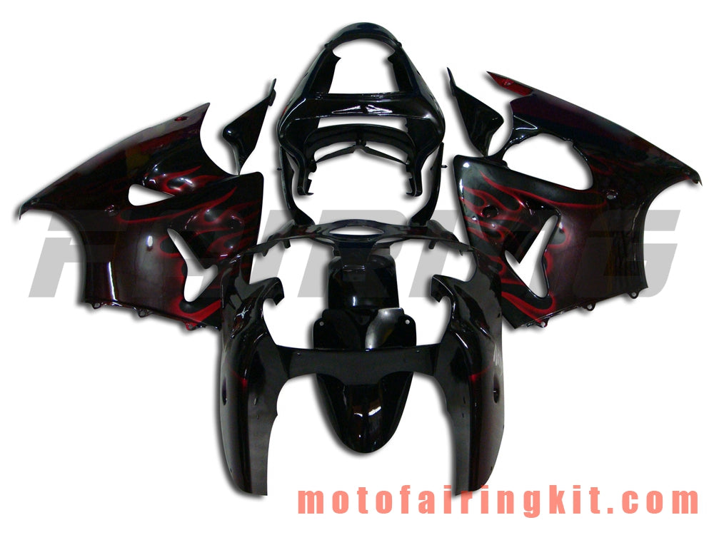 Kits de carenado aptos para ZX6R ZX-6R 636 2000 2001 2002 ZX6R 00 01 02 Molde de inyección de plástico ABS Carrocería completa para motocicleta Marco de carrocería de posventa (negro y naranja) B043