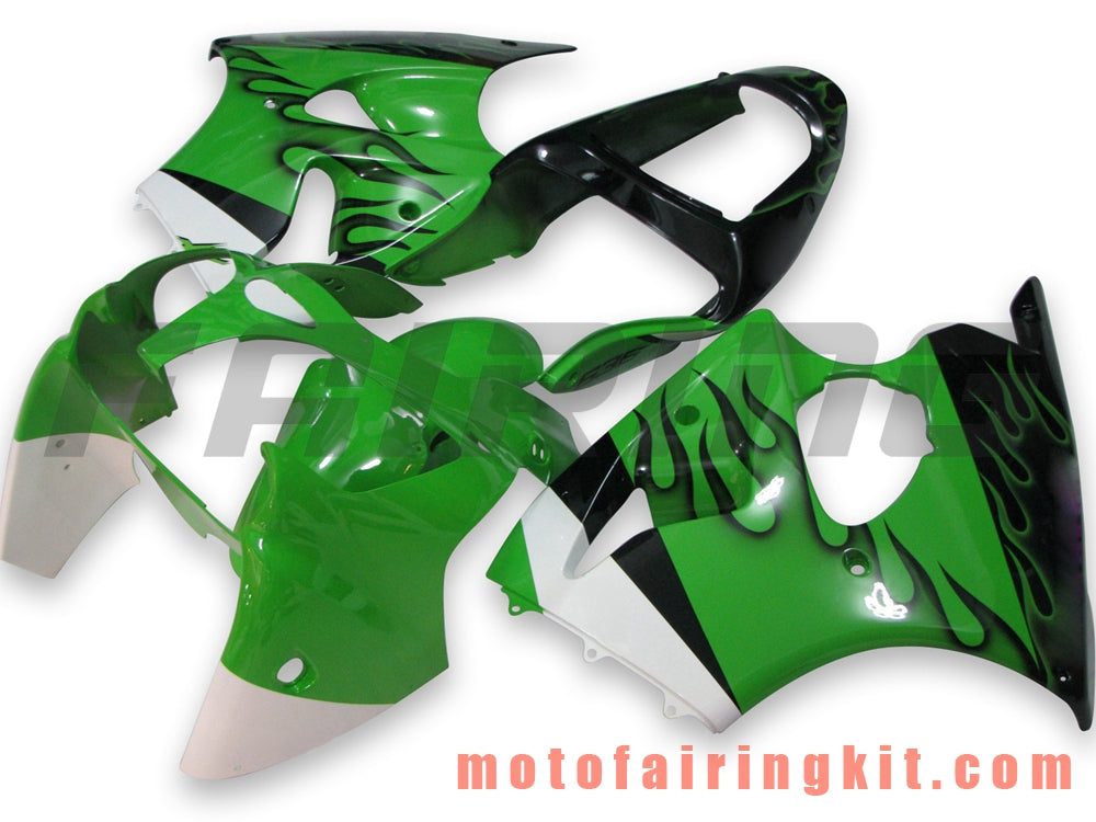 Fairing Kits Fit for ZX6R ZX-6R 636 2000 2001 2002 ZX6R 00 01 02 Plastic ABS Injection Mold Complete Motorcycle Body Aftermarket Bodywork Frame (Green & Black) B044