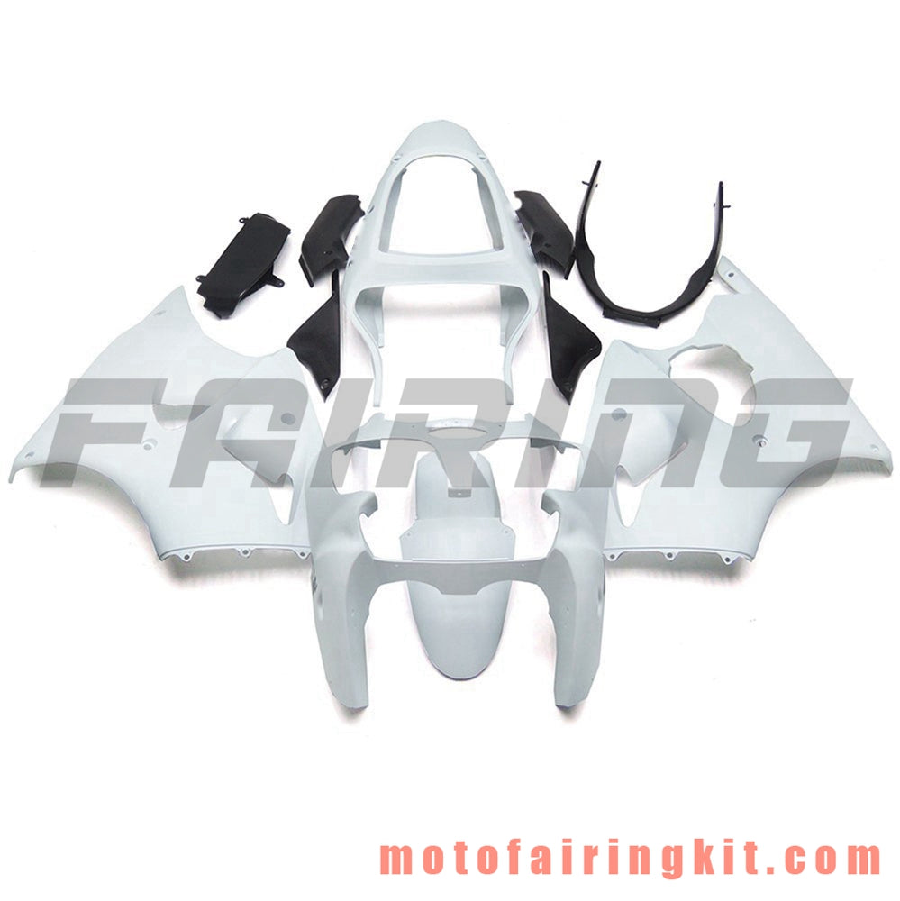 Fairing Kits Fit for ZX6R ZX-6R 636 2000 2001 2002 ZX6R 00 01 02 Plastic ABS Injection Mold Complete Motorcycle Body Aftermarket Bodywork Frame (White & Black) B047