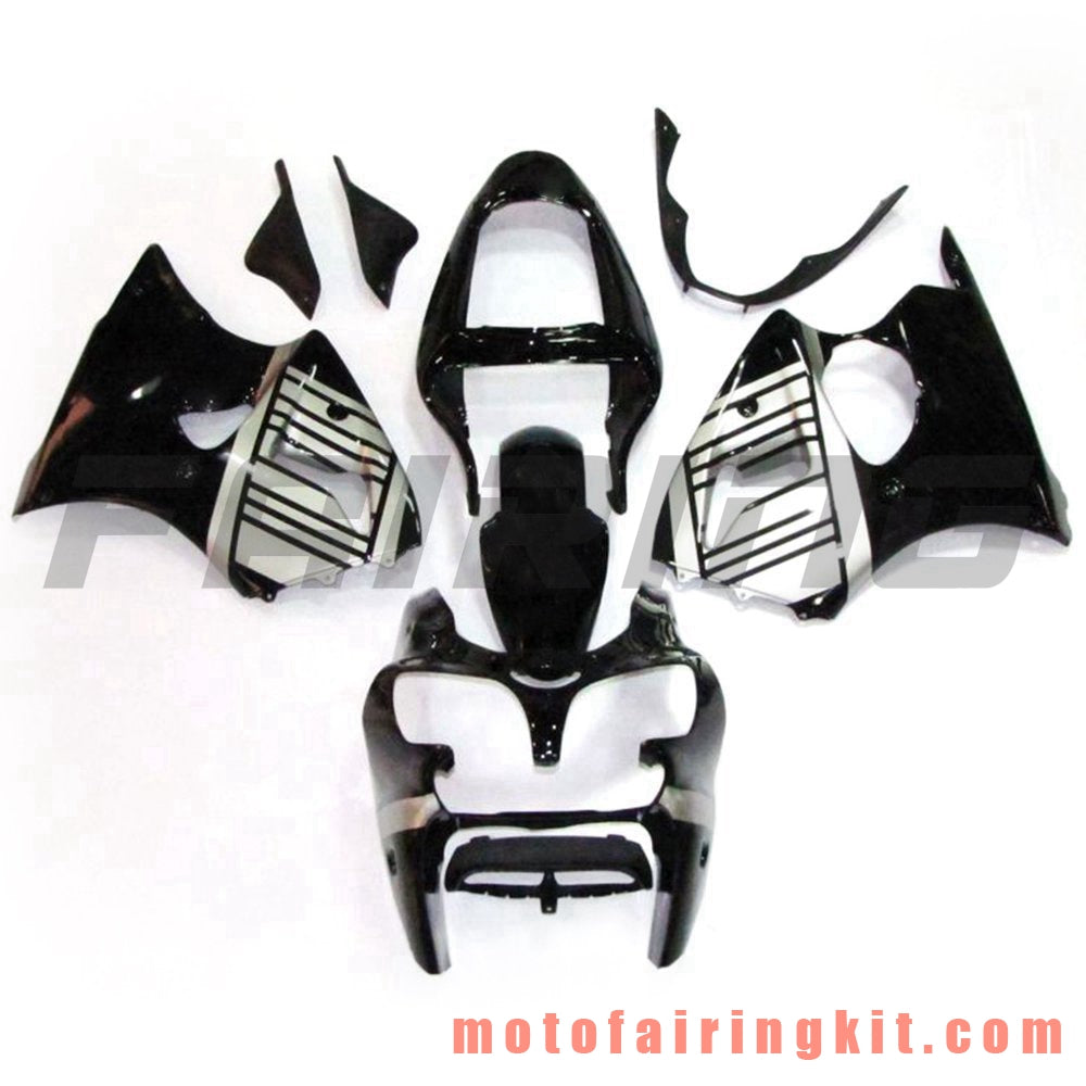 Fairing Kits Fit for ZX6R ZX-6R 636 2000 2001 2002 ZX6R 00 01 02 Plastic ABS Injection Mold Complete Motorcycle Body Aftermarket Bodywork Frame (Black & Silver) B050