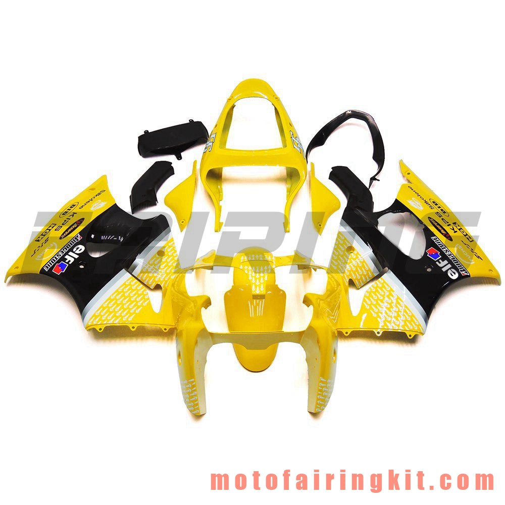 Kits de carenado aptos para ZX6R ZX-6R 636 2000 2001 2002 ZX6R 00 01 02 Molde de inyección de plástico ABS Carrocería completa para motocicleta Carrocería del mercado de accesorios Marco (amarillo y negro) B054