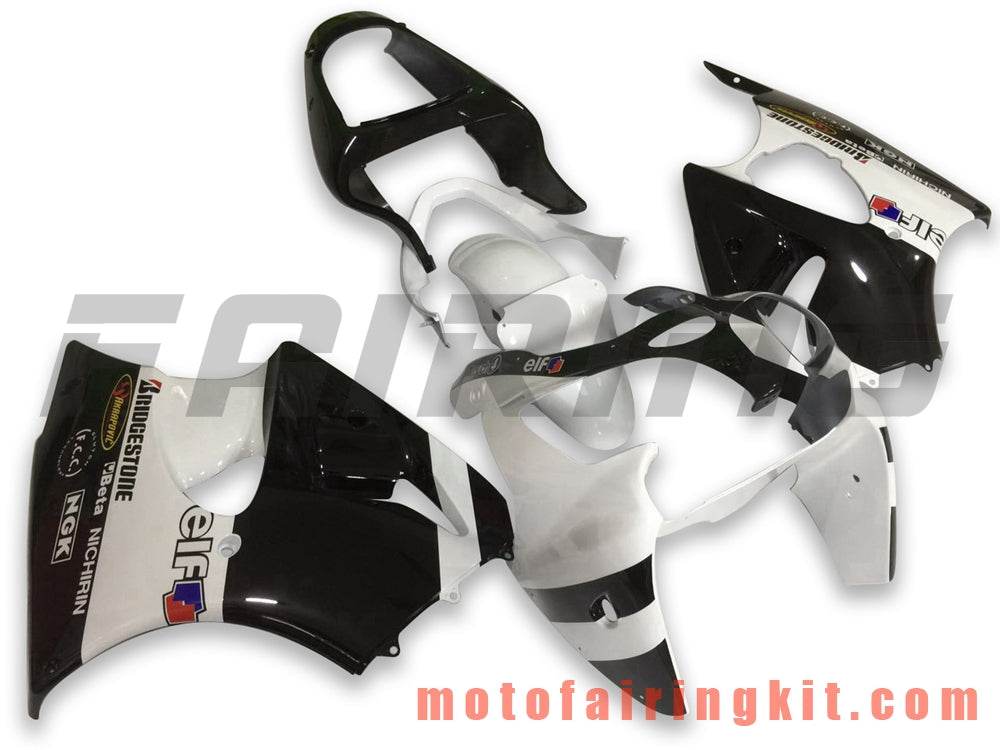 Fairing Kits Fit for ZX6R ZX-6R 636 2000 2001 2002 ZX6R 00 01 02 Plastic ABS Injection Mold Complete Motorcycle Body Aftermarket Bodywork Frame (Black & White) B055