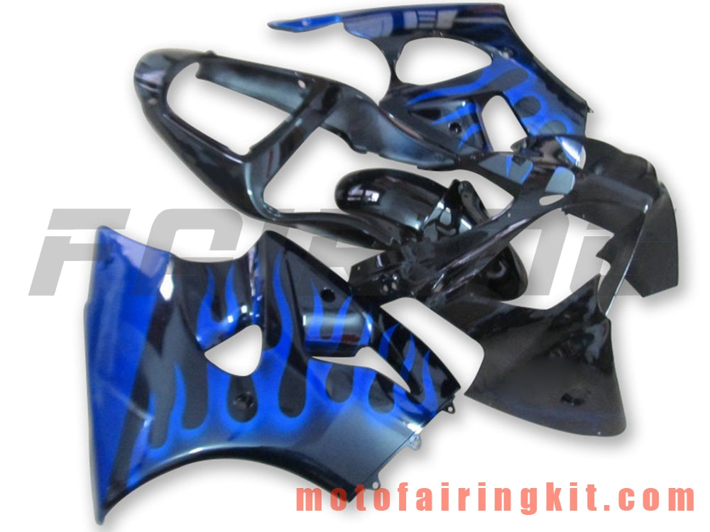 Fairing Kits Fit for ZX6R ZX-6R 636 2000 2001 2002 ZX6R 00 01 02 Plastic ABS Injection Mold Complete Motorcycle Body Aftermarket Bodywork Frame (Black & Blue) B063