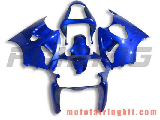 Kits de carenado aptos para ZX6R ZX-6R 636 2000 2001 2002 ZX6R 00 01 02 Molde de inyección de plástico ABS Carrocería completa para motocicleta Carrocería del mercado de accesorios Marco (azul) B065