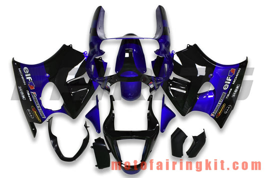 Kits de carenado aptos para ZX6R ZX-6R 636 2000 2001 2002 ZX6R 00 01 02 Molde de inyección de plástico ABS Carrocería completa para motocicleta Carrocería del mercado de accesorios Marco (azul y negro) B074