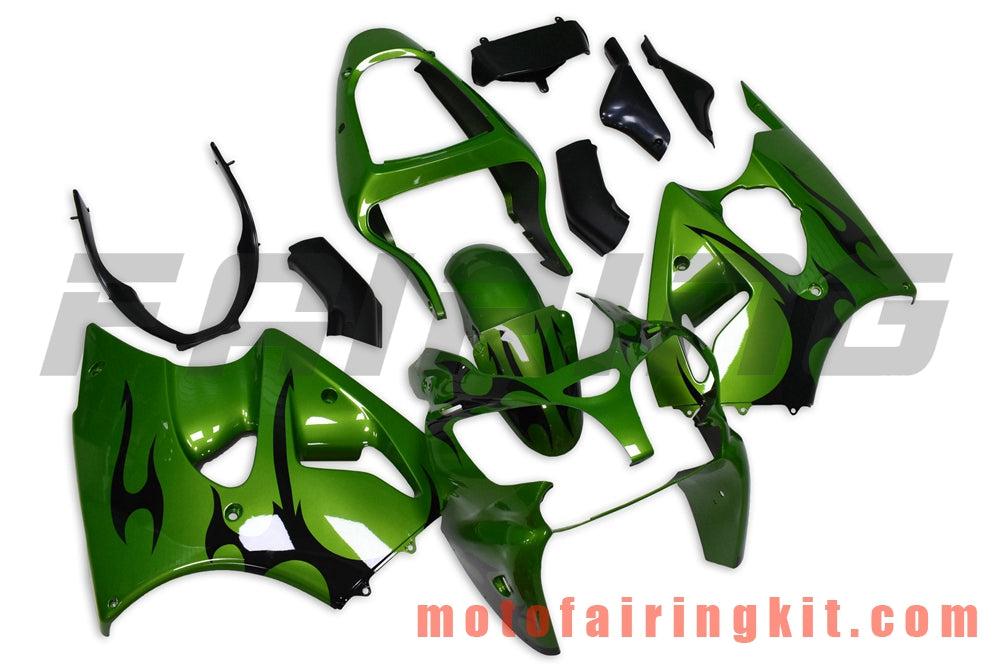 Fairing Kits Fit for ZX6R ZX-6R 636 2000 2001 2002 ZX6R 00 01 02 Plastic ABS Injection Mold Complete Motorcycle Body Aftermarket Bodywork Frame (Green) B075